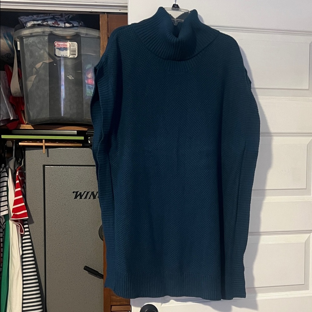 Matilda Jane Teal Turtleneck Sweater Vest, pullover.
